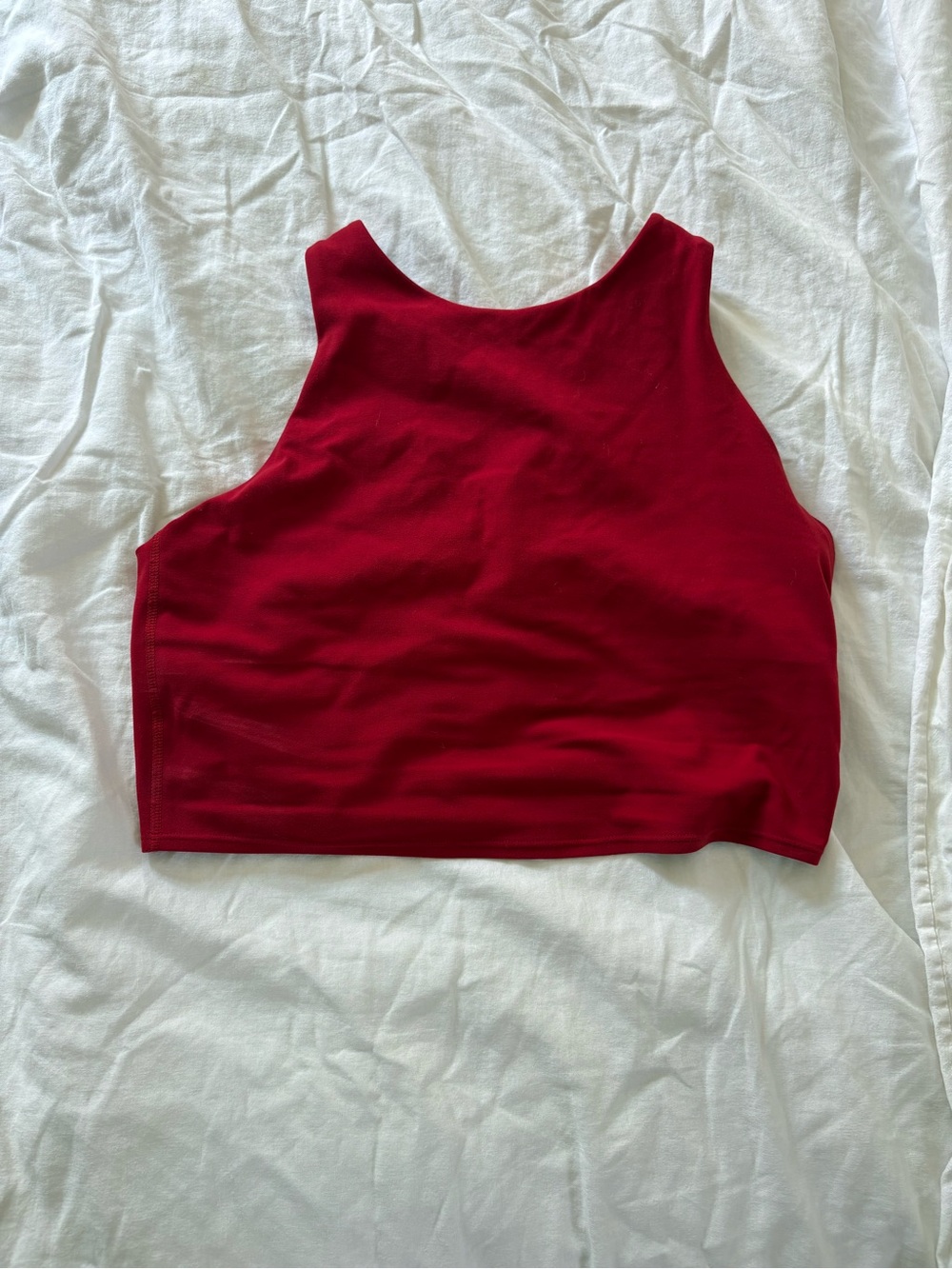 Athleta Deep Red Cropped Performance Tank